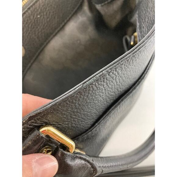 MICHAEL KORS, MEDIUM SIZE BLACK PEBBLED LEATHER HANDBAG - Picture 10 of 16